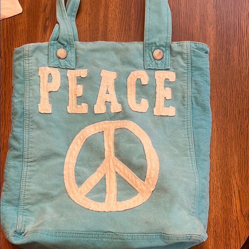 Peace Sign ☮️blue tote
